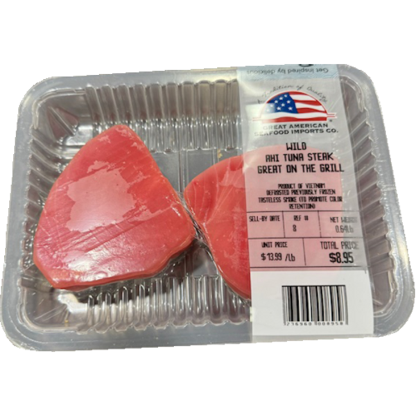 Great American Seafood Wild Ahi Tuna Steaks Previously Frozen