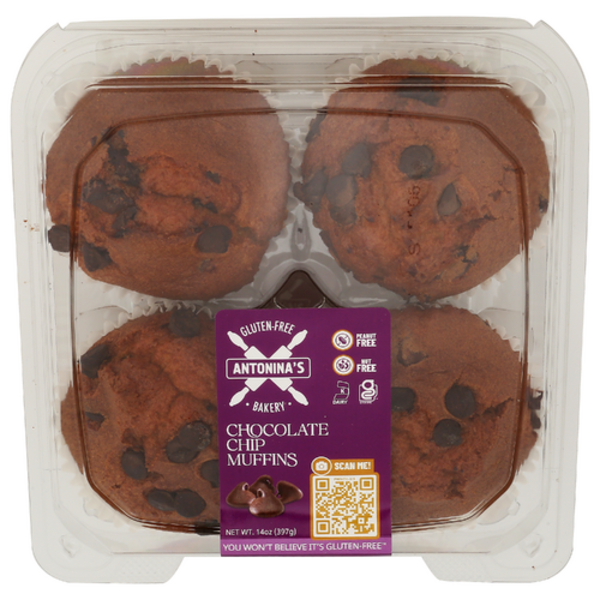 Antoninas Bakery Chocolate Chip Muffins 4 Pack