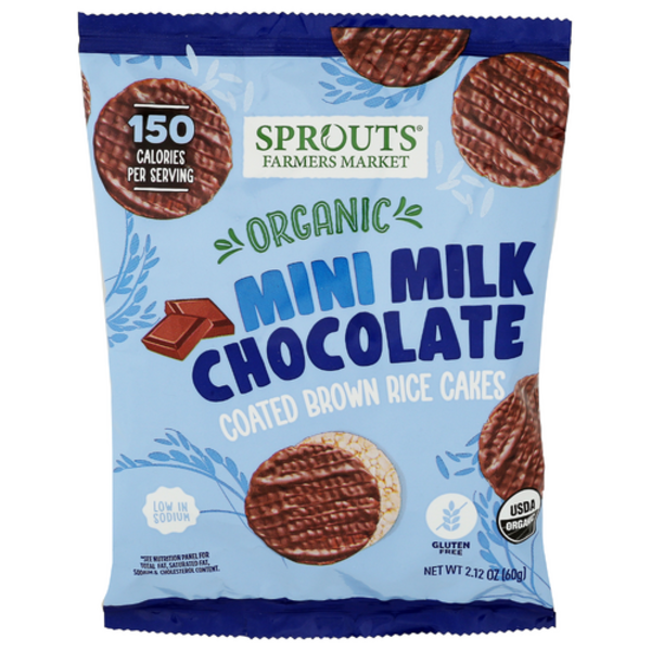Sprouts Organic Mini Milk Chocolate Rice Cakes