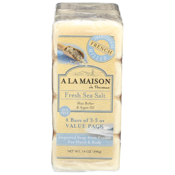A La Maison Fresh Sea Salt Bar Soap 4 Pack