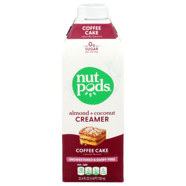 Nutpods Coffee Cake Almond + Coconut Unsweetened Dairy Free Creamer