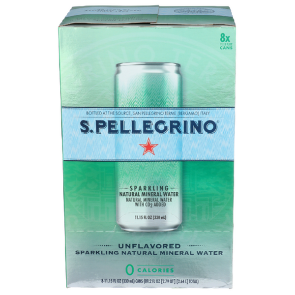 San Pellegrino Sparkling Water Can 8 Pack