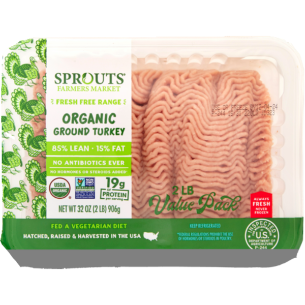 Sprouts Organic 85% Lean Fresh Ground Turkey