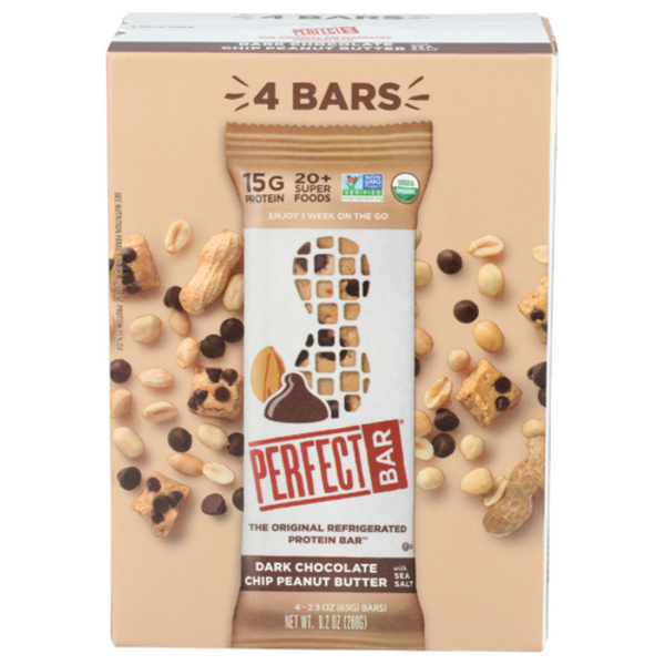 Perfect Bar Organic Dark Chocolate Peanut Butter Bars 4 Pack