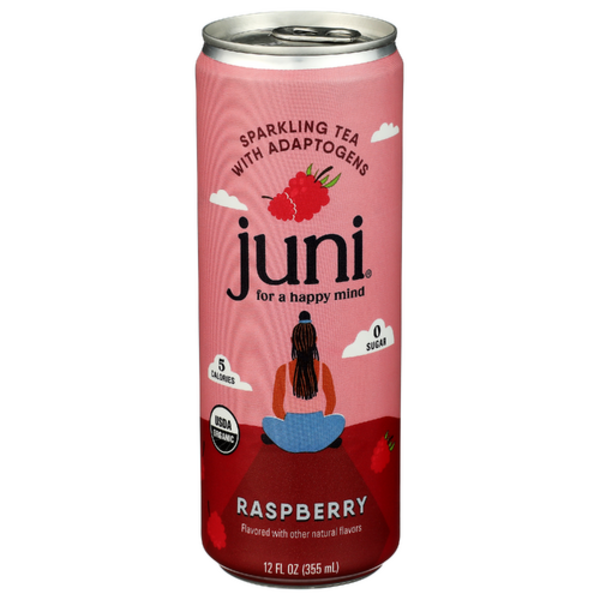 Juni Organic Raspberry Sparkling Tea With Adaptogens