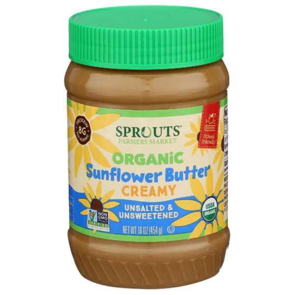 Sprouts Organic Unsalted & Unsweetened Creamy Sunflower Butter