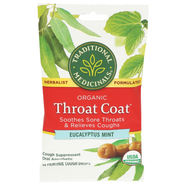 Traditional Medicinals Organic Mint Eucalyptus Throat Coat Drops