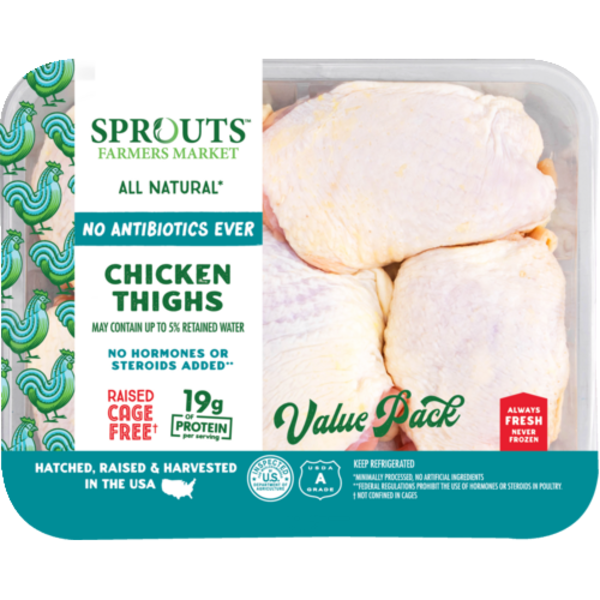 Sprouts Value Pack Chicken Thighs No Antibiotics Ever