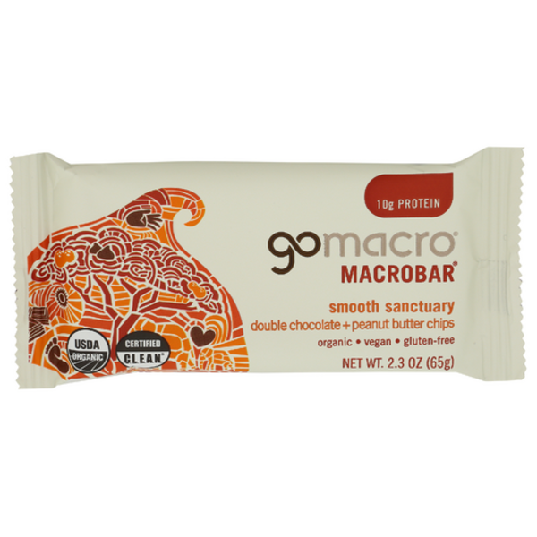 Gomacro Organic Macrobar Smooth Sanctuary Double Chocolate Peanut Butter Chip