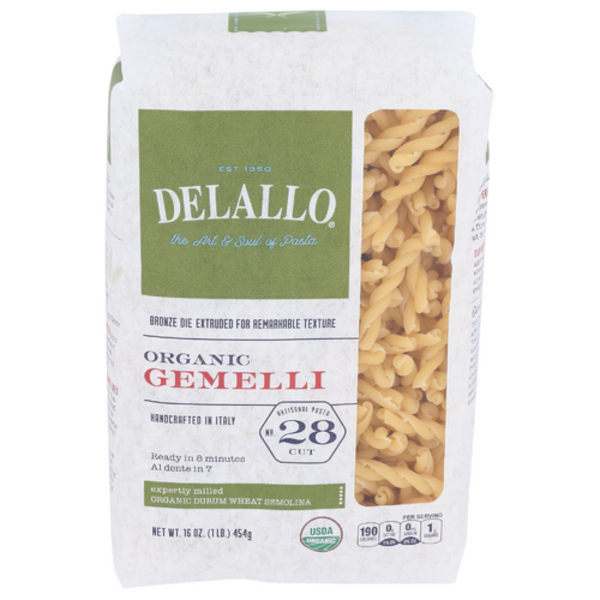 Delallo Organic Gemelli Pasta Number 28