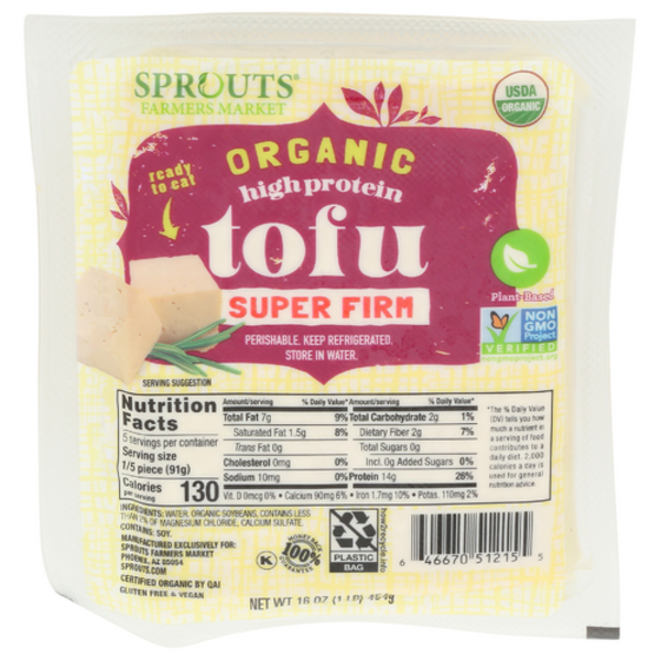 Sprouts Organic High Protein Super Firm Tofu