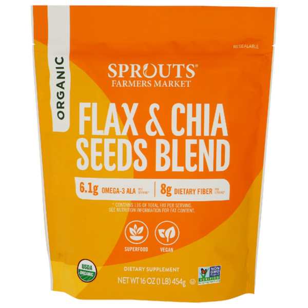 Sprouts Organic Flax And Chia Seeds Blend