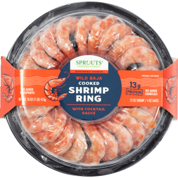 Sprouts Cooked Shrimp Ring With Cocktail Sauce