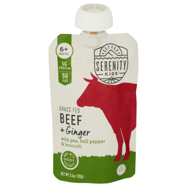 Serenity Kids Grass Fed Beef + Ginger Baby Food Pouch