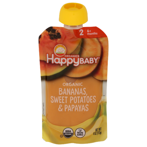 Happy Baby Organic Baa Sweet Potatoes & Papaya Stage 2 Pouch