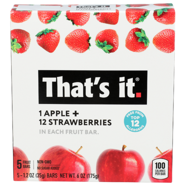 That's It Apple And Strawberry Fruit Bars