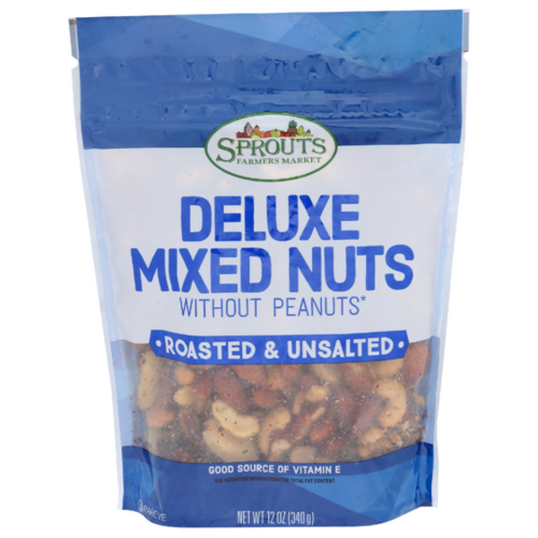 Sprouts Roasted Unsalted Deluxe Mixed Nuts With Out Peanuts