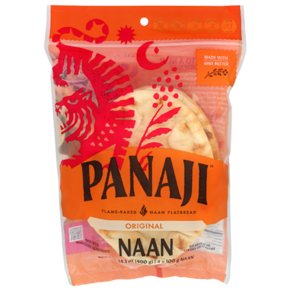 Panaji Original Flame-Baked Naan Flatbread 4 Pack
