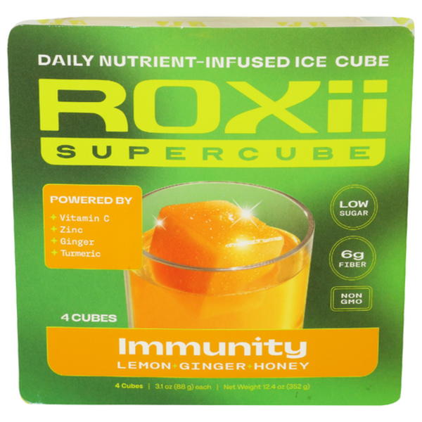 Roxii Lemon Ginger Honey Immunity Supercube 4 Pack