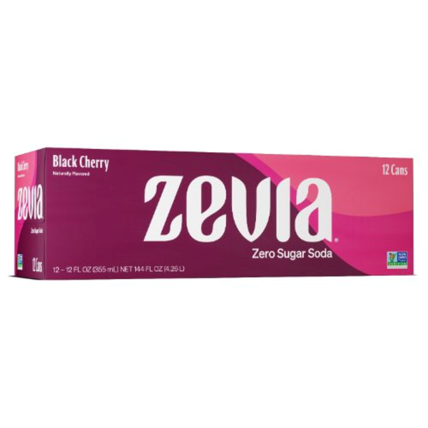 Zevia Black Cherry Zero Calorie Soda 12 Pack