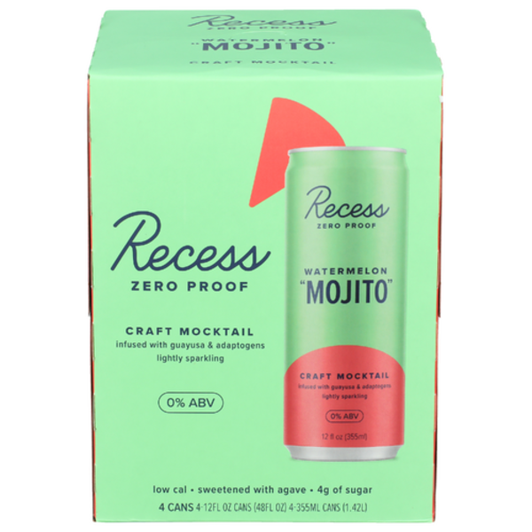 Recess Watermelon "Mojito" Craft Mocktail 4 Pack