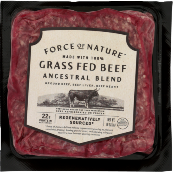 Force Of Nature Meats 100% Grass Fed Ancestral Blend Ground Beef