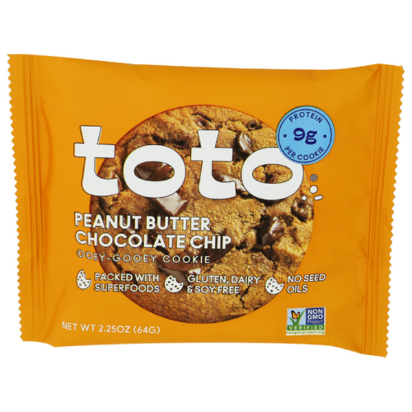 Toto Foods Co Peanut Butter Chocolate Chip Seed Oil Free Cookie