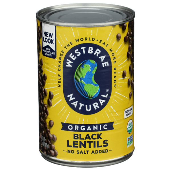 Westbrae Organic No Salt Added Black Lentils