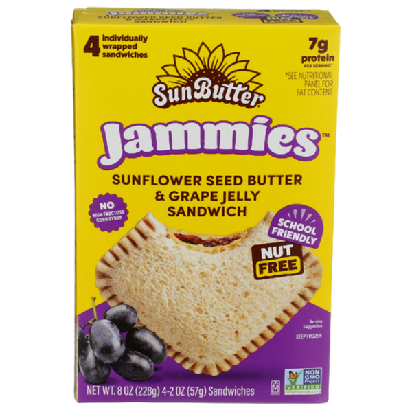Sun Butter Sunflower Butter & Grape Jelly Sandwiches 4 Pack