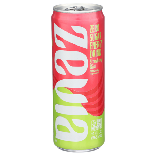 Zevia Zero Calorie Strawberry Kiwi Energy Drink