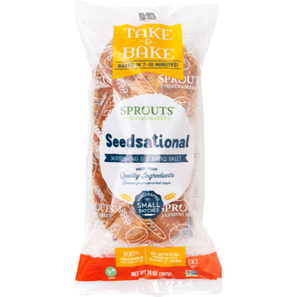Sprouts Seedsational Nourishing & Slightly Sweet Take And Bake Bread