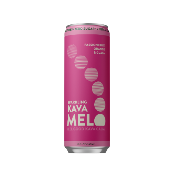 Melo Kava Passionfruit Orange & Guava Sparkling Kava Beverage