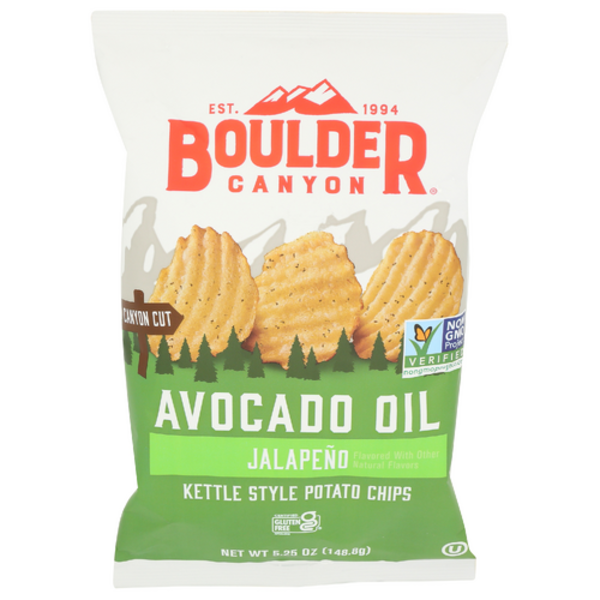 Boulder Canyon Jalapeno Avocado Oil Canyon Cut Potato Chips
