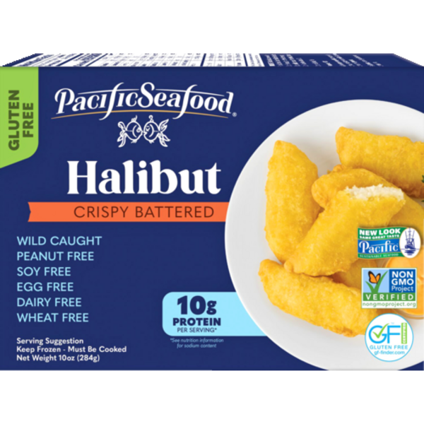 Pacific Sustainable Seafood Wild Caught Crispy Battered Halibut