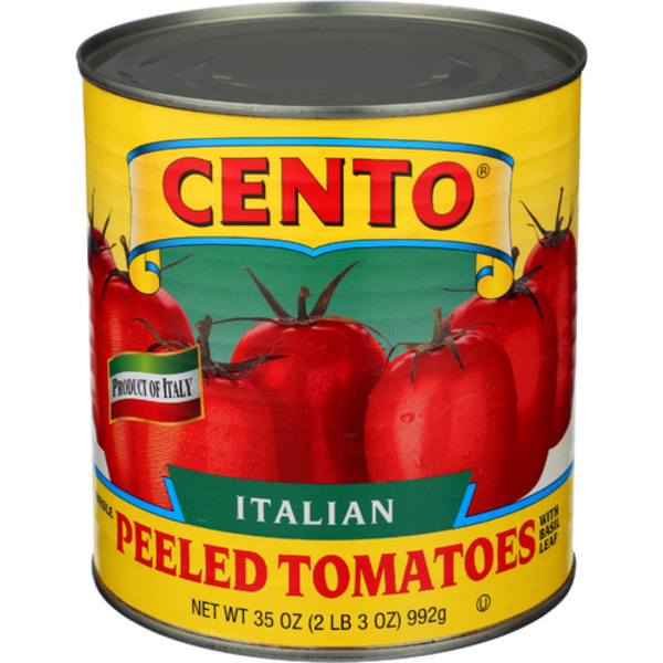 Cento Italian Whole Peeled Tomates With Basil Leaf