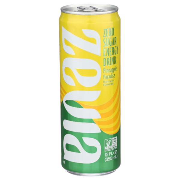 Zevia Zero Calorie Pineapple Paradise Energy Drink
