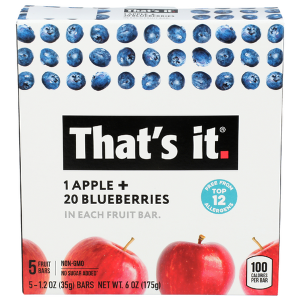 That's It Apple And Blueberry Fruit Bars