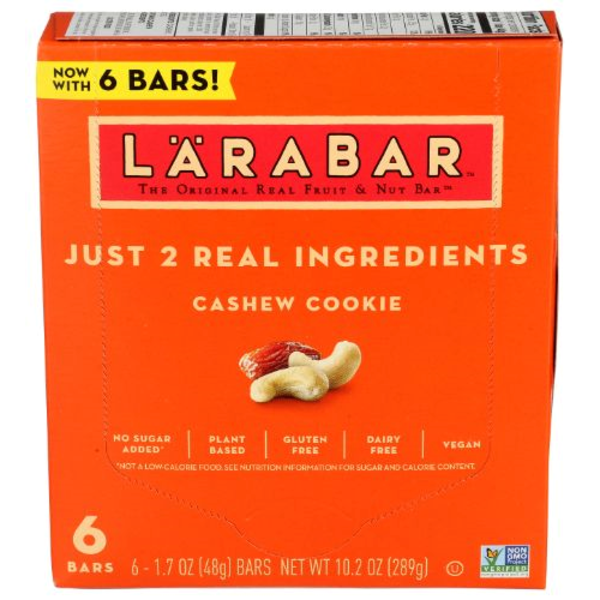 Larabar Cashew Cookie Bar 6 Pack Case