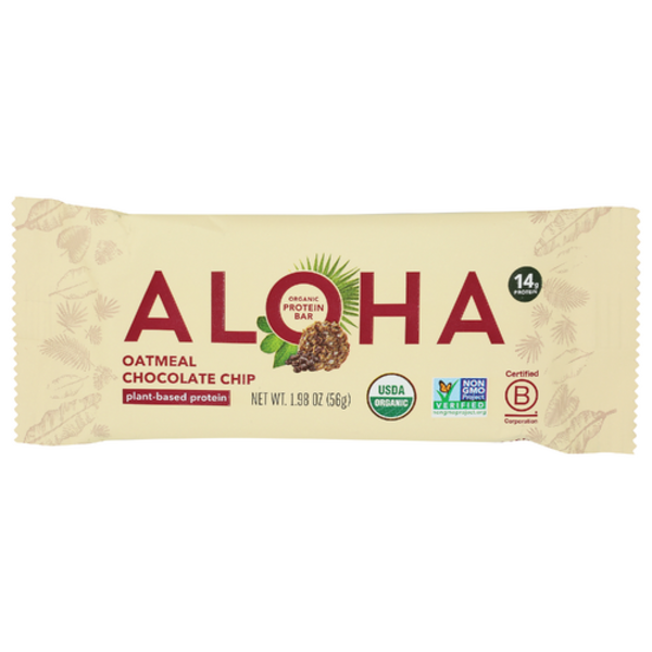 Aloha Organic Oatmeal Chocolate Chip Plant-Based Protein Bar