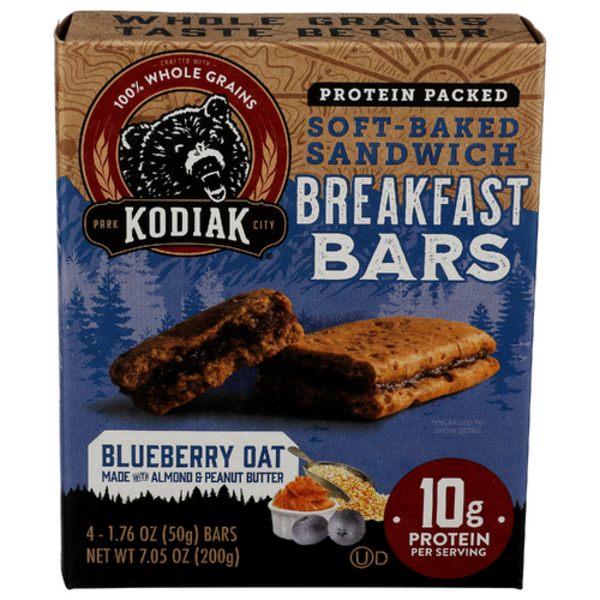 Kodiak Cakes Blueberry Oat Soft-Baked Breakfast Bars 4 Pack