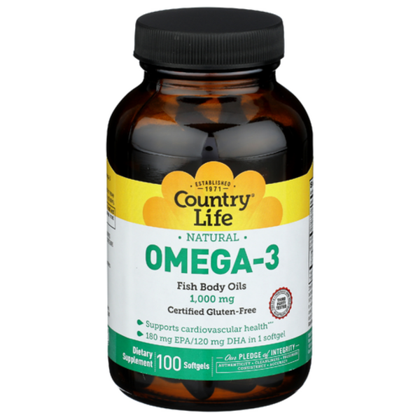 Country Life Omega-3 Fish Oil 1000 Mg