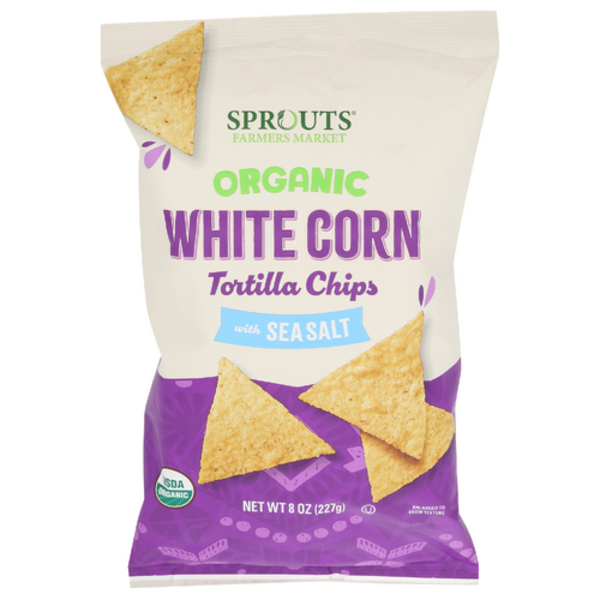 Sprouts Organic Sea Salt White Corn Chips