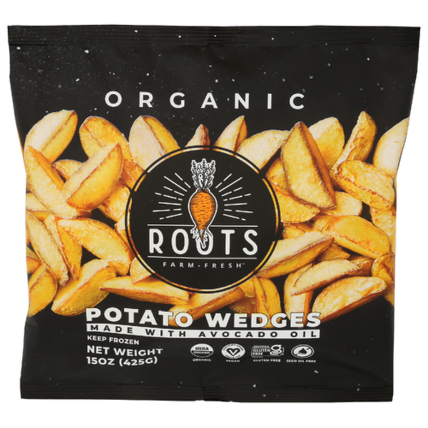 Roots Farm Fresh Organic Potato Wedges Made With Avocado Oil