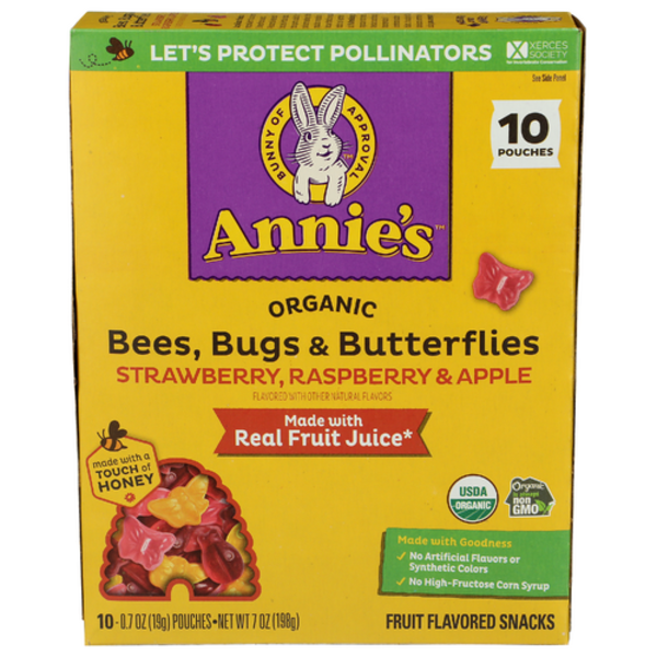 Annie's Homegrown Organic Bees, Bugs & Butterflies Fruit Snacks 10 Pack