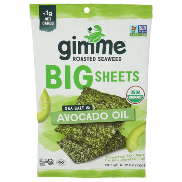 Gimme Health Foods Organic Avocado Oil Big Sheets Seaweed