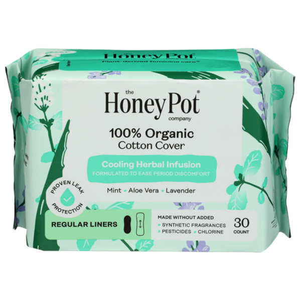 The Honey Pot Company Organic Cotton Cover Everyday Herbal-Infused Liners