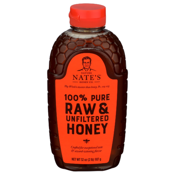 Nature Nate's 100% Pure Raw & Unfiltered Honey