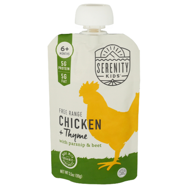 Serenity Kids Free Range Chicken + Thyme Baby Food Pouch