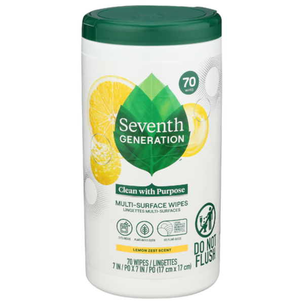 Seventh Generation Lemon Zest Multi-Purpose Wipes