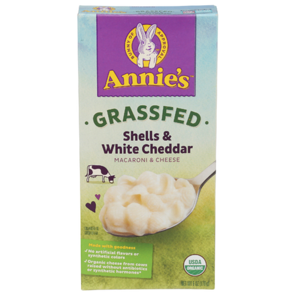 Annie's Homegrown Organic Grass Fed Shells & White Cheddar
